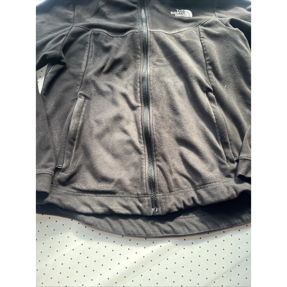 The North Face Black Lightweight Full Zip‎ Fleece Base Layer Jacket Women Medium - Picture 4 of 12